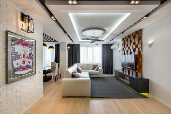 soffitto in cartongesso con retroilluminazione a LED