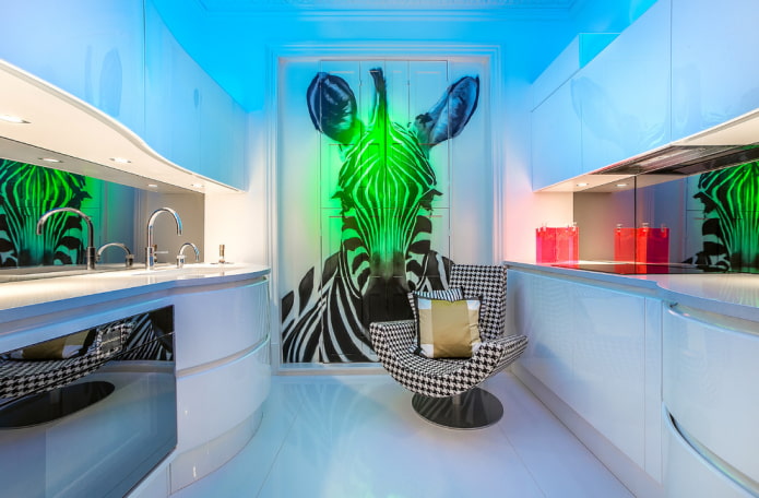 immagine zebra in cucina