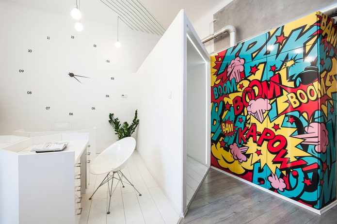 design della stanza pop art