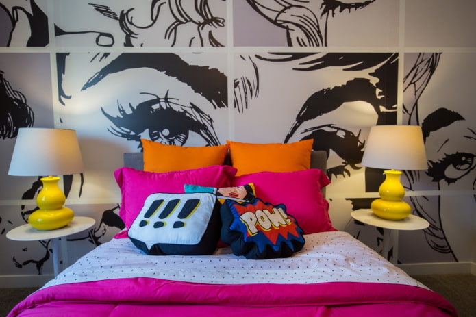 biancheria da letto luminosa