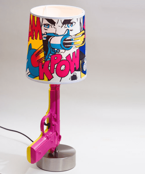 lampada da tavolo in stile pop art
