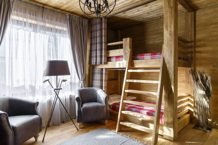mobili in camera da letto in stile rustico