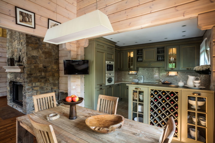 mobili in cucina in stile rustico