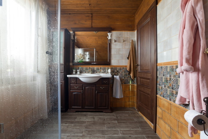 design bagno rustico