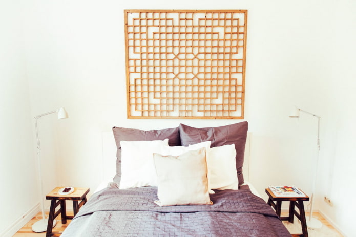 Stile giapponese in una piccola camera da letto