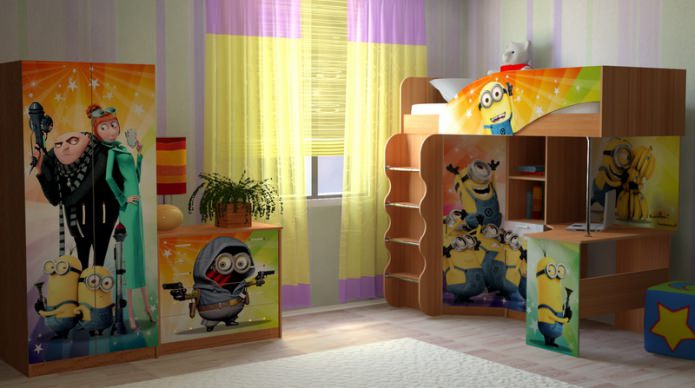 minion nella cameretta per bambini