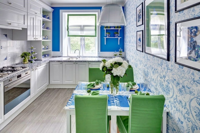 Cucina in stile Gzhel