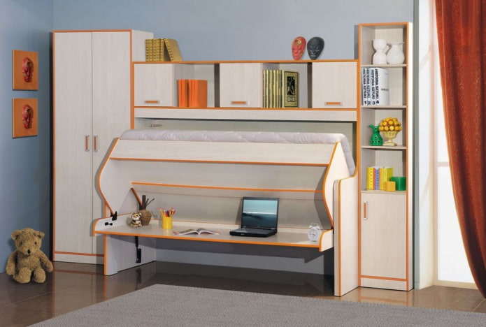 tavolo per bambini abbinato a letto per bambini