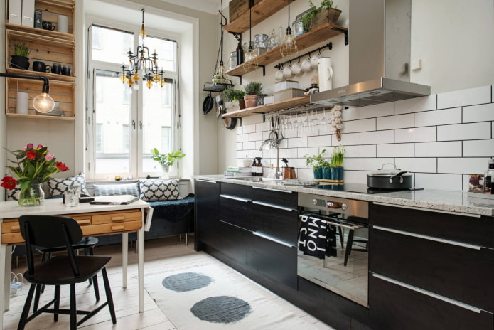 piano di lavoro in stile scandinavo