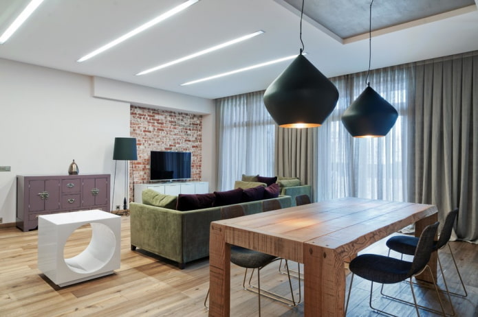 tavolo in legno per interni in stile loft