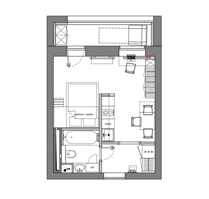 Schema con mobili