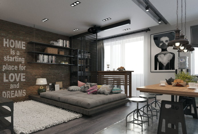 design di studio in stile industriale