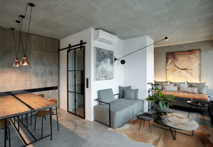rifiniture studio in stile industriale