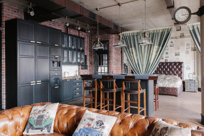design di studio in stile industriale