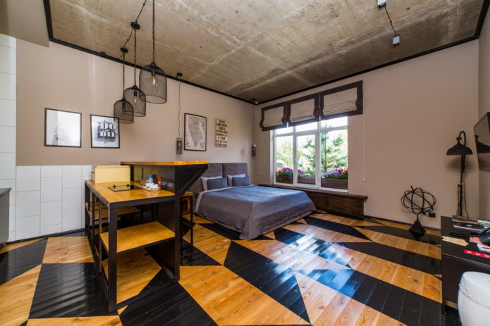 design dello studio in stile industriale