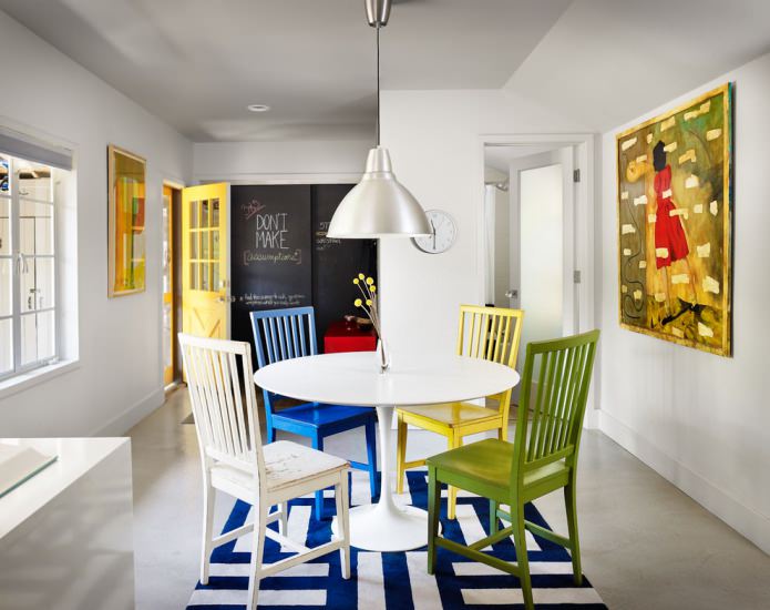 sedie diverse nell'interno