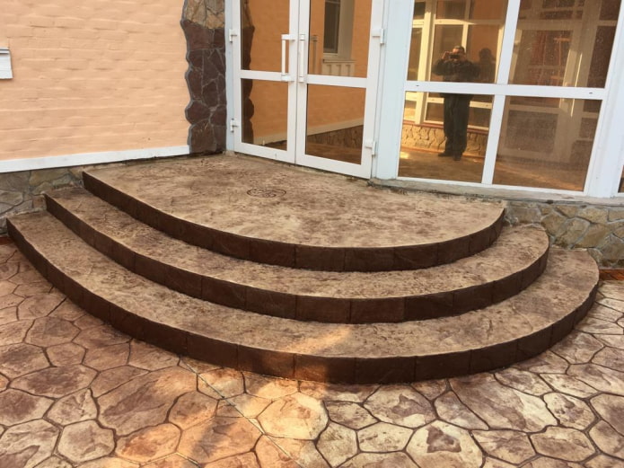 veranda in cemento stampato