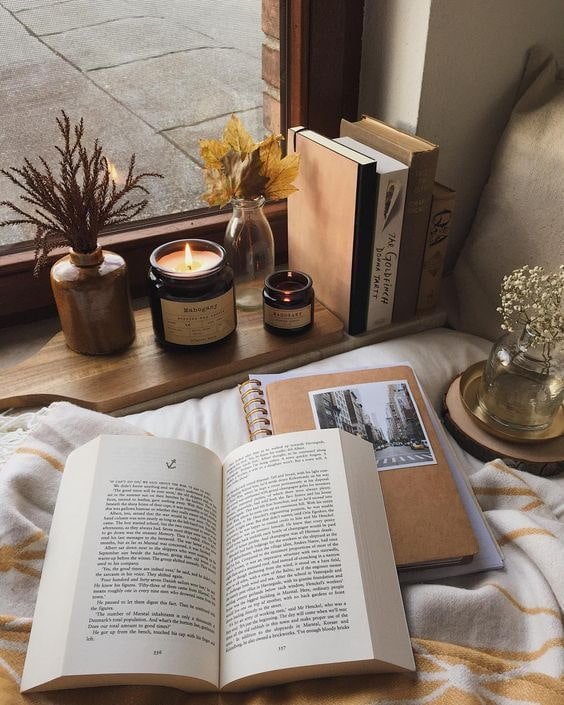 Sul davanzale con i libri