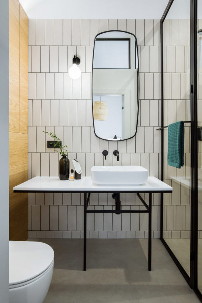 accenti neri in bagno