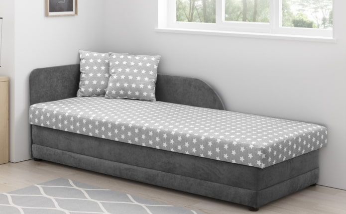 pouf angolare all'interno
