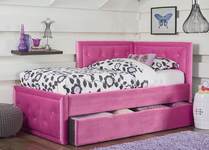 pouf angolare all'interno