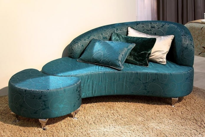pouf semicircolare per interni