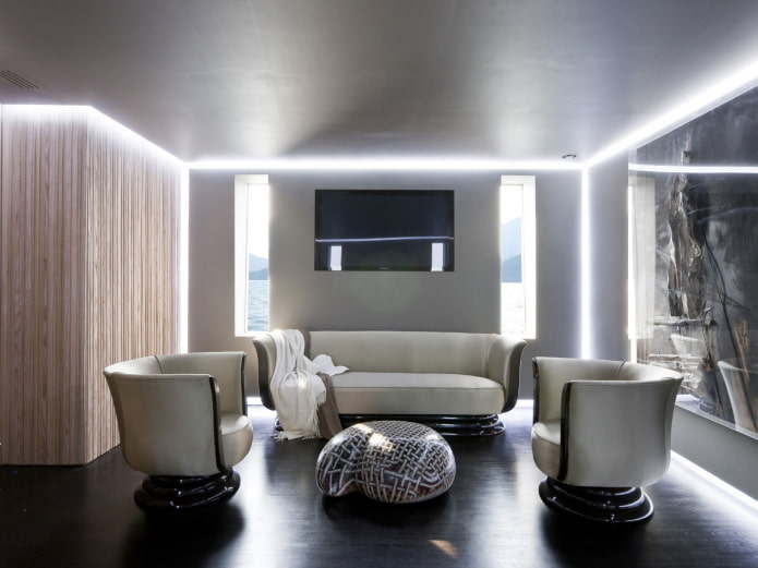 soffitto teso metallico