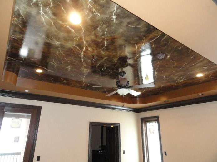 soffitto teso in marmo