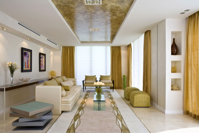 soffitto teso in marmo
