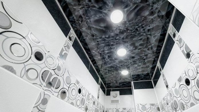 soffitto teso in marmo