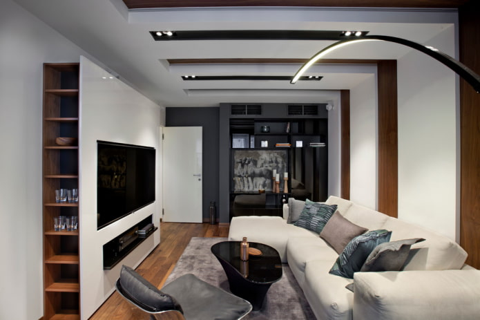 TV all'interno dell'ingresso in stile moderno