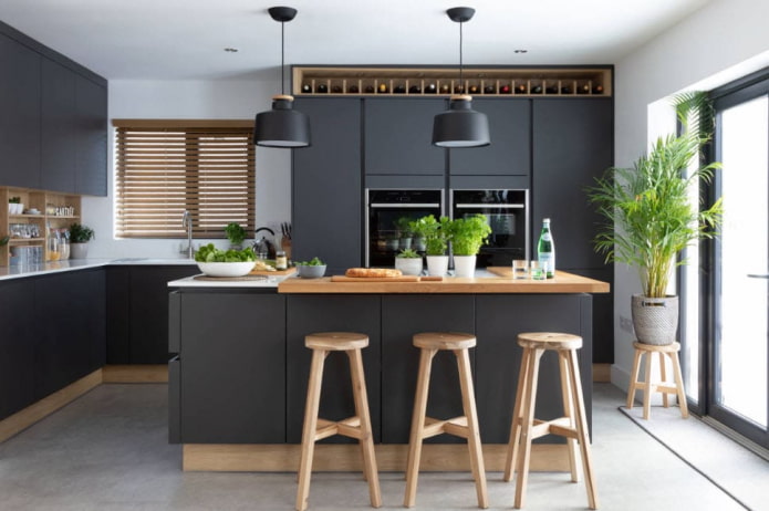 Set da cucina grigio scuro