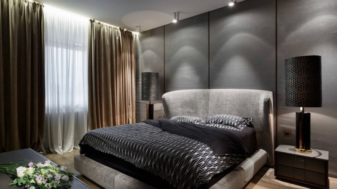 camera da letto grigio-beige