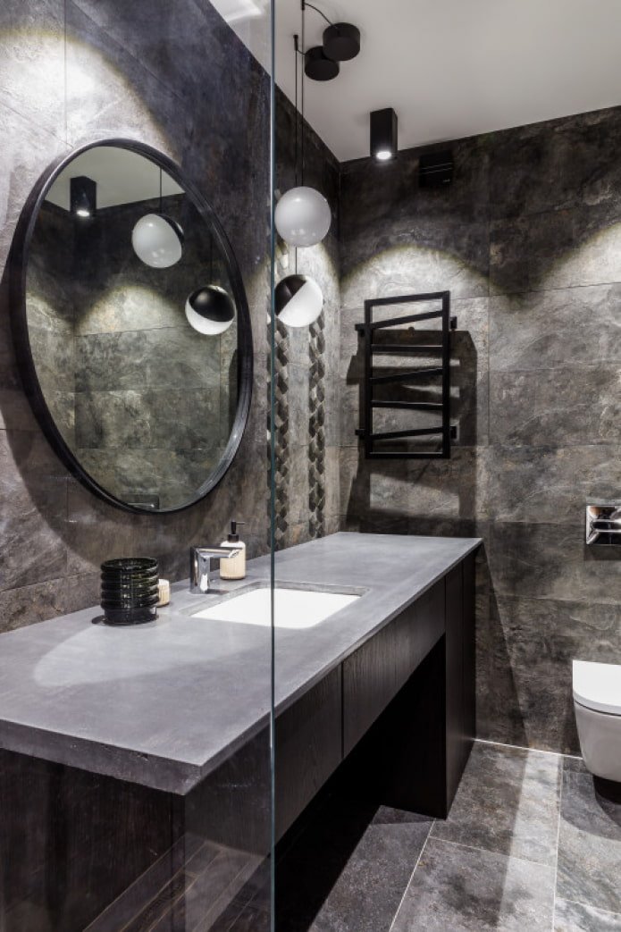 dettagli neri nel bagno