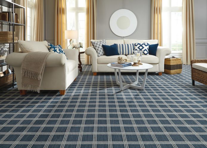 Tappeto blu scuro
