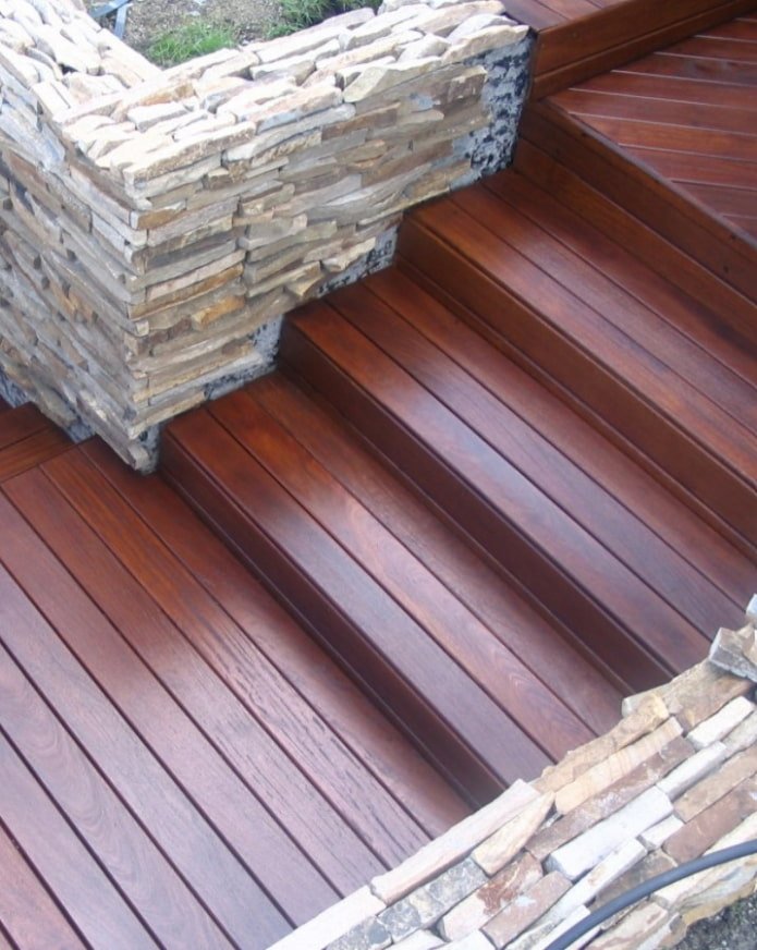 veranda con assi per terrazza