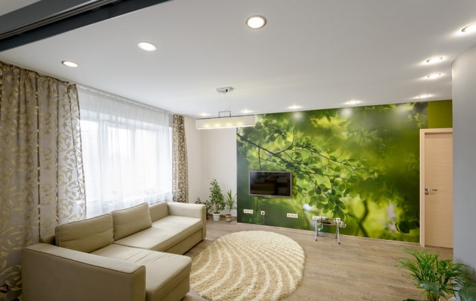 soffitto in tessuto bianco