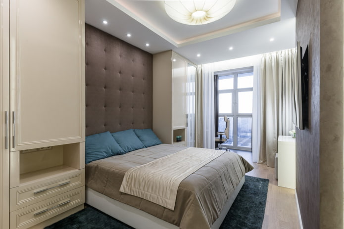 illuminazione spot nell'interno della camera da letto