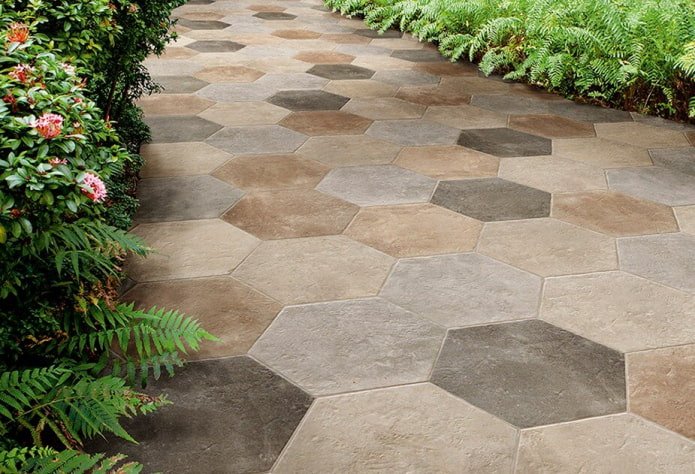 piastrelle per pavimenti a forma esagonale