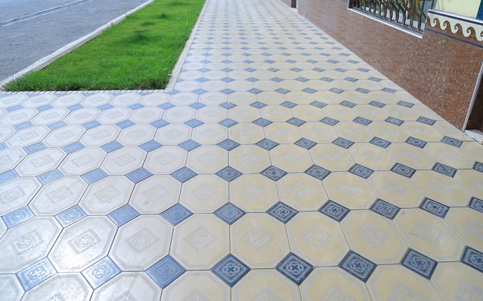 piastrella per pavimentazione a forma ottagonale