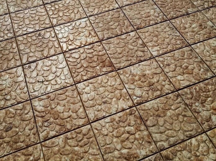 piastrella per pavimentazione con texture ciottoli