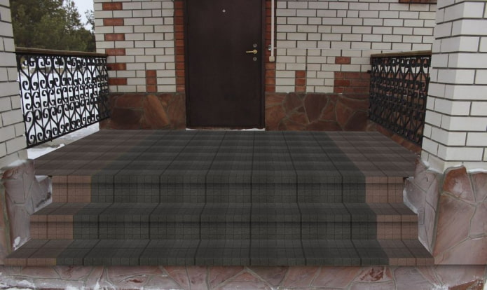 piastrelle per marciapiede con texture a rete