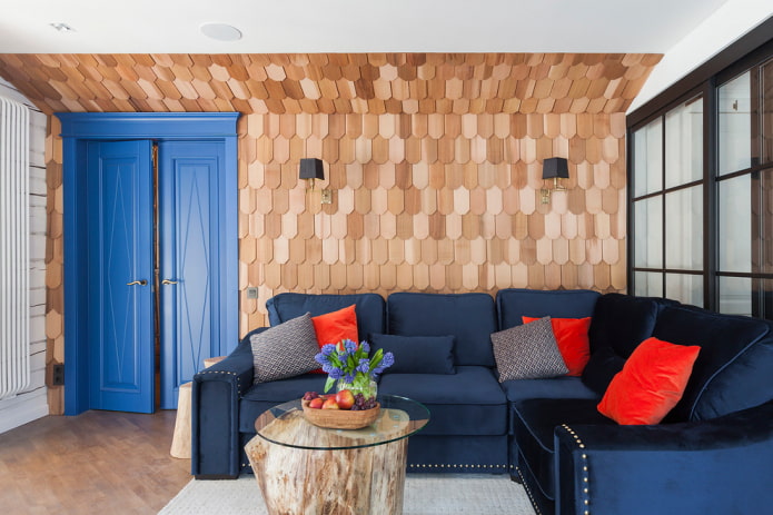 porte blu all'interno