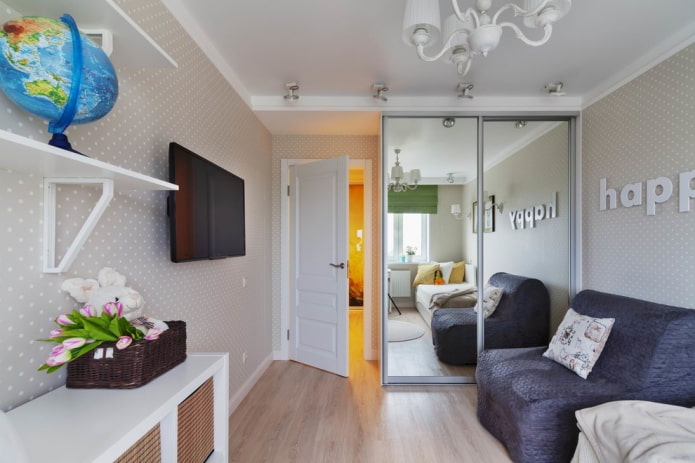 combinazione di porte con pareti all'interno