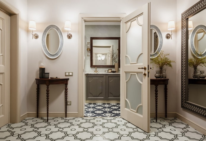combinazione di porte con pareti interne