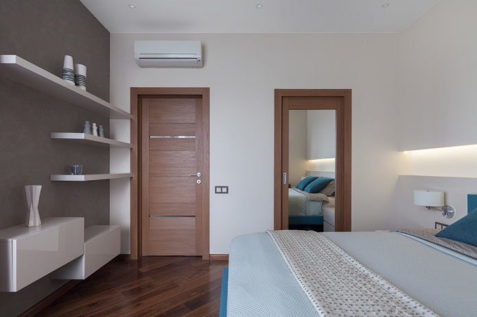 porte nell'arredamento della camera da letto