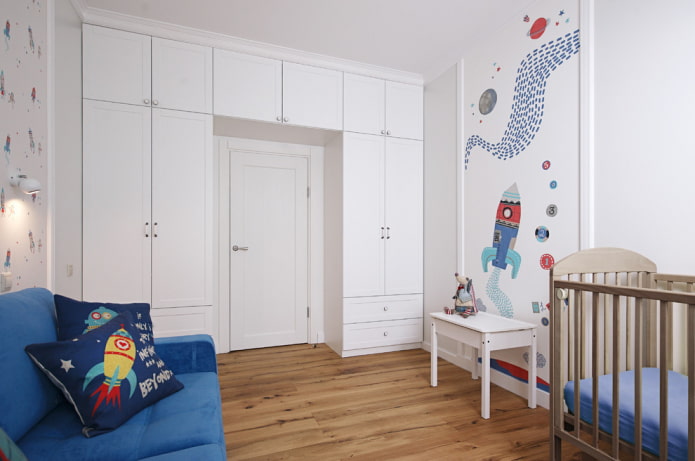 porte nell'interno della cameretta dei bambini