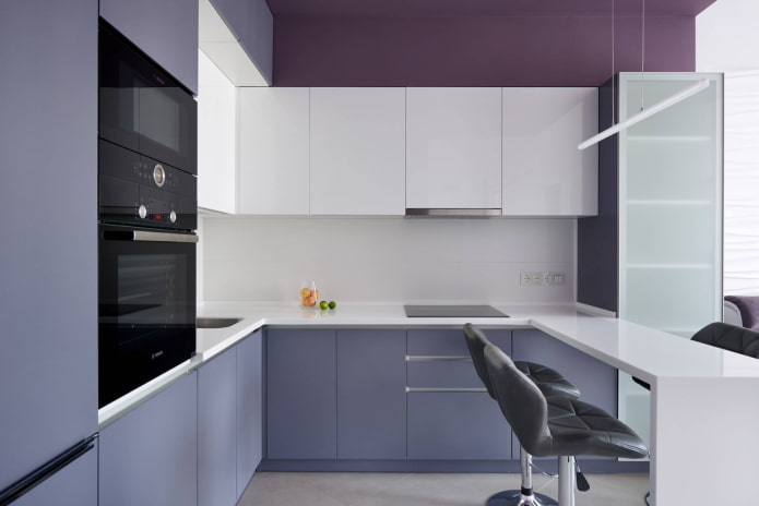 Cucina nei toni del lilla