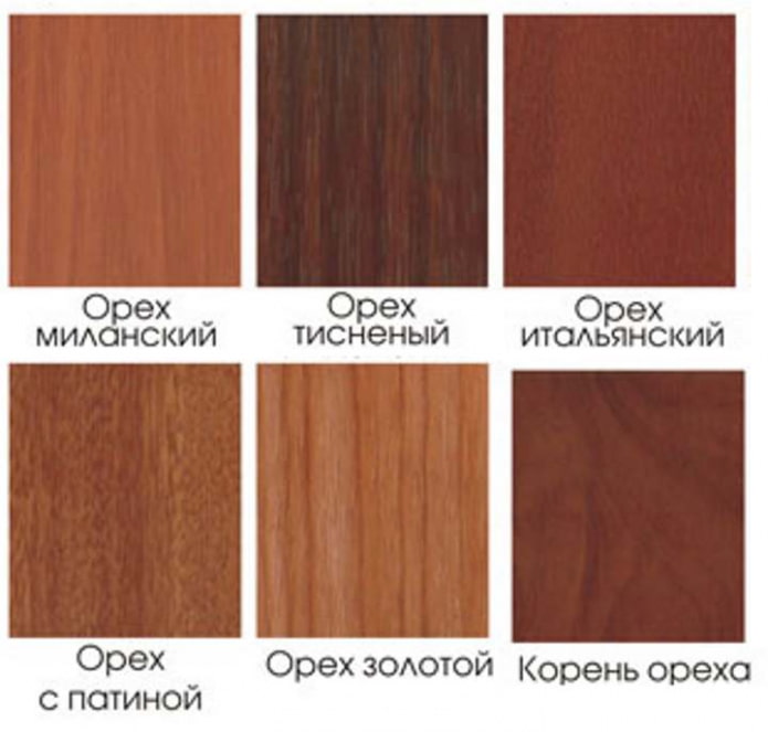 tonalità del colore del noce