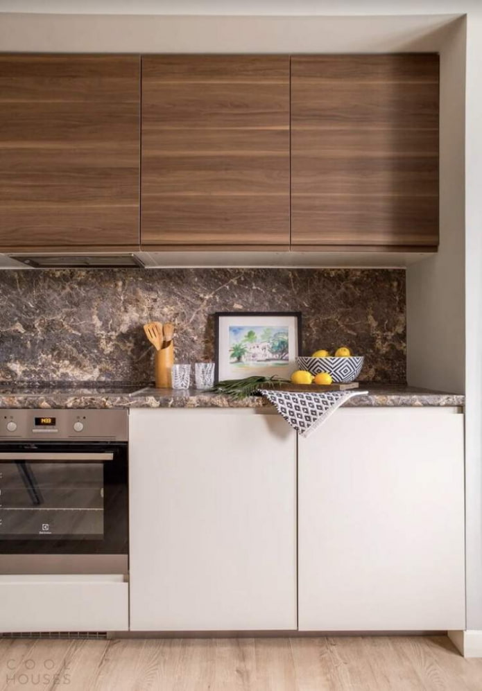 facciate della cucina bicolore